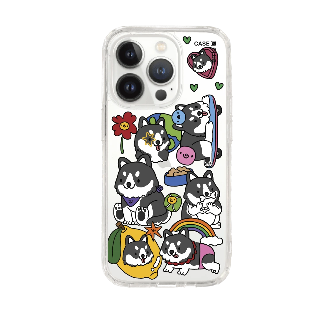 เคสใส iphone 14 pro น้องหมาฮัสกี้ตะลุยโลก